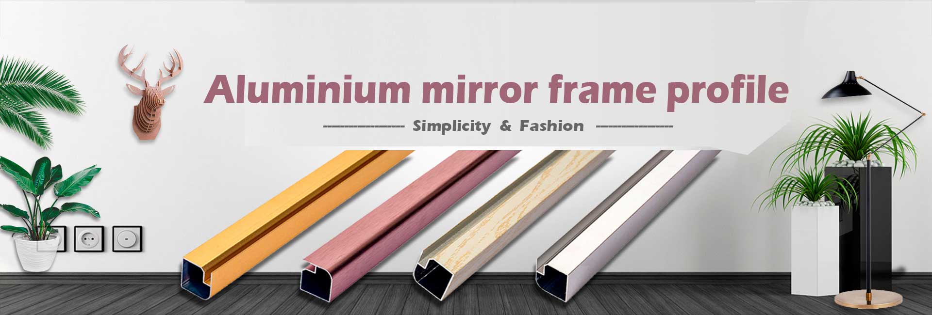 Aluminium mirror frame profile
